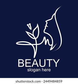 Beauty logo design simple concept Premium Vector