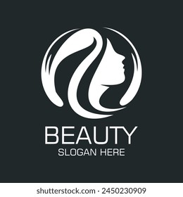 Beauty logo design simple concept Premium Vector