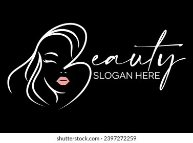  beauty logo design with style and creative concept