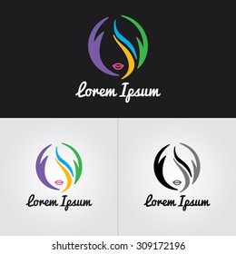 Beauty logo design template

