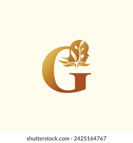 Beauty logo design vector icon for business with letter concept idea