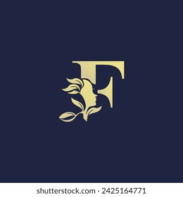 Beauty logo design vector icon for business with letter concept idea