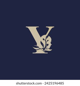 Beauty logo design vector icon for business with letter concept idea