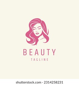 Ilustración vectorial del diseño del logotipo de belleza