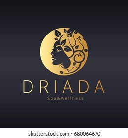 Beauty logo. Driada logotype