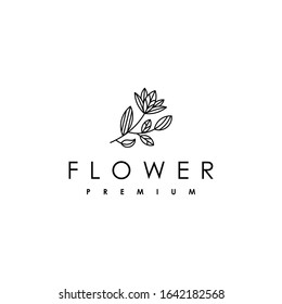 Beauty logo with a flower