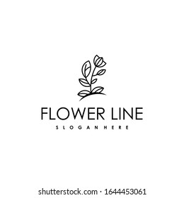 Beauty logo with a flower