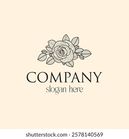 beauty logo with flower icon