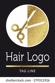 beauty logo in golden