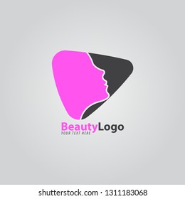 beauty logo with gradient background
