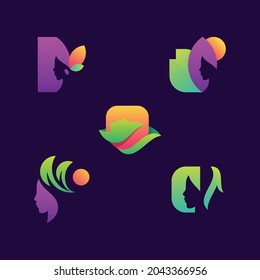 Beauty Logo Gradient Brand For Company. Boutique Logo