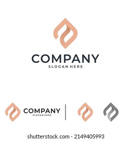 Schönheitslogo als Konzept für moderne Logo-Premium-Vektorgrafik