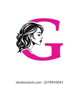 Beauty Logo Initial Letter G Card Creative Luxury Vector illustration. Letter G Beauty Logo design