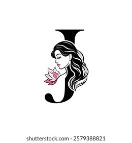  Beauty Logo Initial Letter J Card Creative Luxury Vector illustration. Letter J Beauty Logo design.