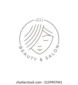 Beauty logo with line style