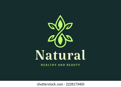 logotipo de belleza con forma moderna y elegante