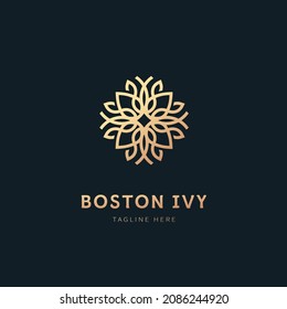 Beauty logo  with monoline concept, line art vector logo template