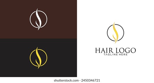 Schönheitslogo | Beauty-Logo, Beauty-Salon-Logo, Hair-Logo-Design Premium-Vektorgrafik