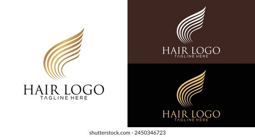 Logotipo de belleza | Logotipo de la belleza, logotipo del salón de belleza, diseño del logotipo del pelo Vector premium