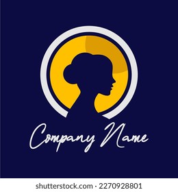 logotipo de belleza simple conección de su marca