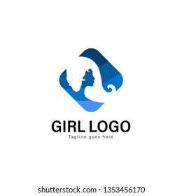 Beauty logo template design. Beauty logo with modern frame isolated on white background