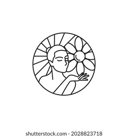 Beauty logo template design vector icon illustration