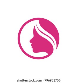 Beauty Logo Template Woman Silhouette Logo Stock Vector (Royalty Free ...