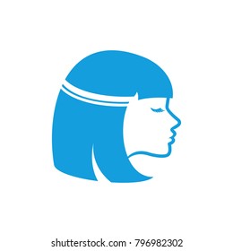 Beauty logo template. woman silhouette logo template