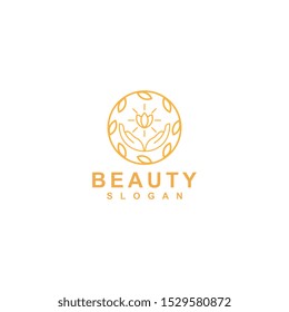 beauty logo template,design vector creative concept idea idea