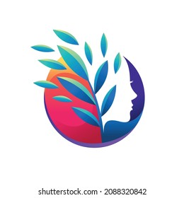 beauty logo with tree concept