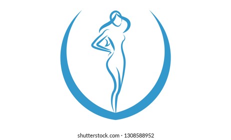Beauty logo vector design. Beauty icon, woman icon