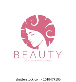 Beauty logo. Vector logo design for beauty salon, hair salon, cosmetic