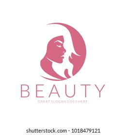 Beauty logo. Vector logo design for beauty salon, hair salon, cosmetic