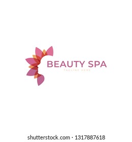 
beauty logo with a woman's face