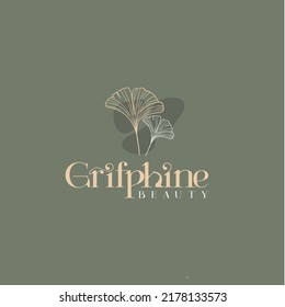  beauty logotype flat classical leaf sketch