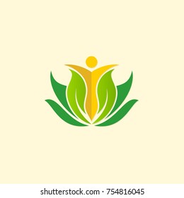 beauty lotus flower diet organic logo