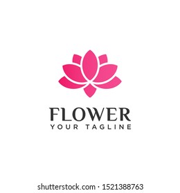 Beauty Lotus Flower Logo Design Template