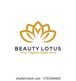 Beauty Lotus Flower Logo Design Template. Vector illustration.