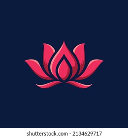 Beauty lotus flower logo   spa logo vector  yoga and therapy symbol