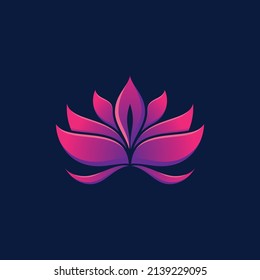 Beauty lotus flower logo   spa logo vector  yoga and therapy symbol