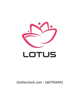 Beauty LOTUS flower vector design logo Template icon