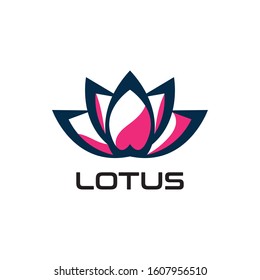 Beauty LOTUS flower vector design logo Template icon