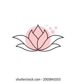 beauty lotus flower vector icon design template