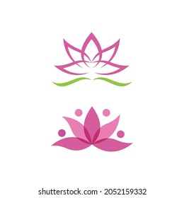 beauty lotus flower vector icon design template