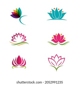 beauty lotus flower vector icon design template