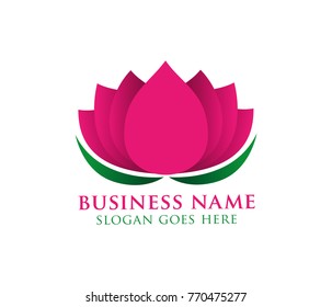 beauty lotus flower vector logo design