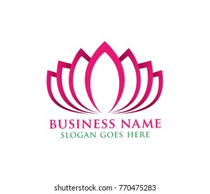 beauty lotus flower vector logo design