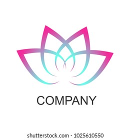 Beauty Lotus flowers Vector design logo