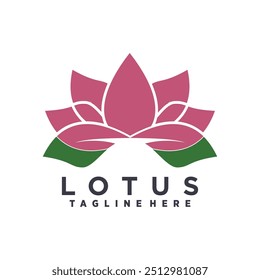 Beauty lotus logo design with creative style