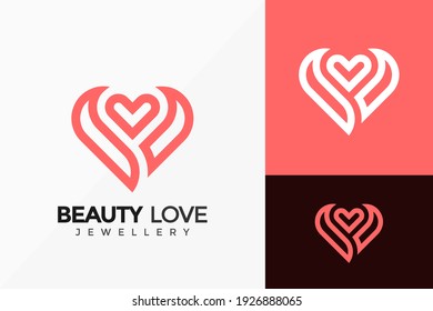 Beauty Love Jewellery Emblem Logo Design. Modern Idea logos designs Vector illustration template